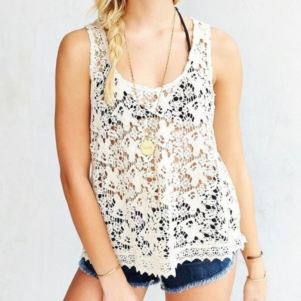 Urban Outfitters Boho Chic Crochet Lace Tank Top